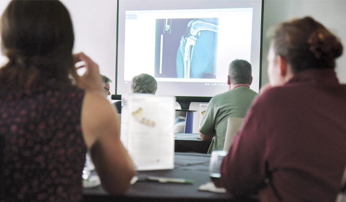 Veterinary CE classroom for Securos Surgical